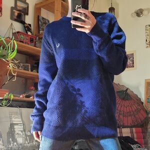 Fred Perry 100% Lambwools Blue On Blue Sweater - Size Xl
